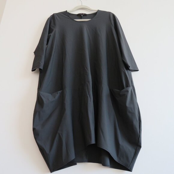 JASON Portofino Pocket Tunic Top in Dark Gray Lagenlook Minimalist - Size S - Picture 10 of 15